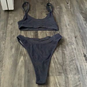 Jean colored bikini set